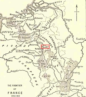 Borders of France 1648-59
