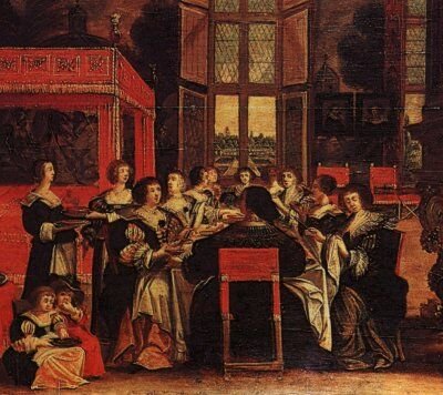 Abraham Bosse, 'Salon des dames'; Wikimedia commons
